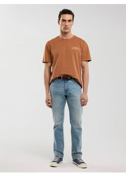 Koszulka męska z nadrukiem na plecach brązowa Samuel 803 ze sklepu Big Star w kategorii T-shirty męskie - zdjęcie 181210171