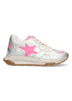 Vingino Skórzane sneakersy w kolorze srebrno-jasnoróżowym ze sklepu Limango Polska w kategorii Buty sportowe dziecięce - zdjęcie 181210814