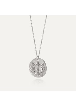 Srebrny naszyjnik znak zodiaku - waga w pokryciu platyną ze sklepu GIORRE w kategorii Naszyjniki - zdjęcie 181213330