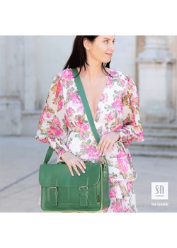 zielona torba skórzanana ramię i do ręki Brooklyn ze sklepu Słoń Torbalski w kategorii Listonoszki - zdjęcie 181213360