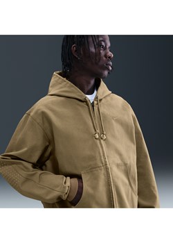 Męska kurtka bez podszewki z zamkiem na całej długości Nike Life - Brązowy ze sklepu Nike poland w kategorii Kurtki męskie - zdjęcie 181215952