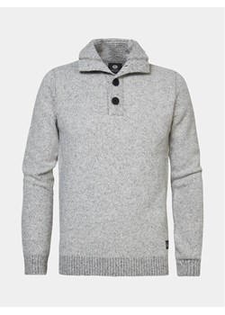 Petrol Industries Sweter M-3030-KWC217 Szary Regular Fit ze sklepu MODIVO w kategorii Swetry męskie - zdjęcie 181216182