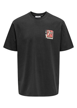 ONLY &amp; SONS Koszulka w kolorze antracytowym ze sklepu Limango Polska w kategorii T-shirty męskie - zdjęcie 181218963