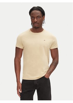 Tommy Jeans T-Shirt DM0DM04411 Beżowy Slim Fit ze sklepu MODIVO w kategorii T-shirty męskie - zdjęcie 181219464