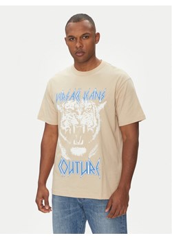 Versace Jeans Couture T-Shirt 78GAHT06 Beżowy Regular Fit ze sklepu MODIVO w kategorii T-shirty męskie - zdjęcie 181219470