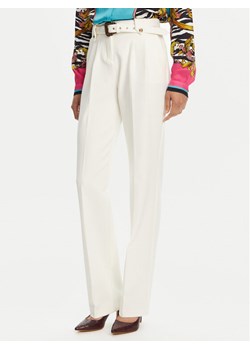Versace Jeans Couture Spodnie materiałowe 78HAA111 Biały Straight Fit ze sklepu MODIVO w kategorii Spodnie damskie - zdjęcie 181219484