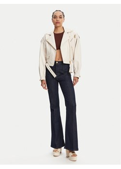 Just Cavalli Kurtka skórzana 78PAVP05 Biały Loose Fit ze sklepu MODIVO w kategorii Kurtki damskie - zdjęcie 181219521