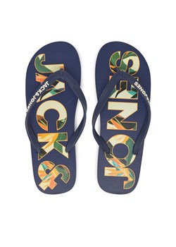Jack&Jones Japonki Jfwlogo Palm Print Flip Flop Ln 12230642 Granatowy ze sklepu MODIVO w kategorii Klapki męskie - zdjęcie 181219522