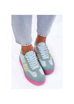 Boto Niskie Sneakersy Na Platformie Niebieskie Ovivene ze sklepu ButyModne.pl w kategorii Buty sportowe damskie - zdjęcie 181220471
