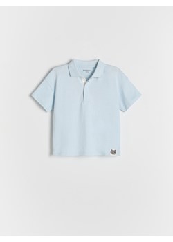 Reserved - Bawełniane polo - jasnoniebieski ze sklepu Reserved w kategorii T-shirty chłopięce - zdjęcie 181221372