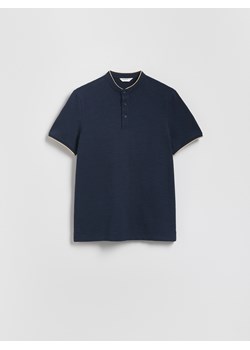Reserved - Koszulka polo regular ze stójką - granatowy ze sklepu Reserved w kategorii T-shirty męskie - zdjęcie 181221882