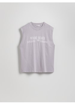 Reserved - T-shirt relaxed z nadrukiem - lawendowy ze sklepu Reserved w kategorii T-shirty męskie - zdjęcie 181222032