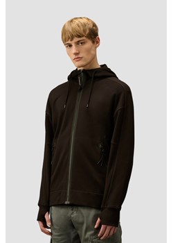 C.P. COMPANY Czarna męska bluza Hooded Open, Rozmiar S ze sklepu outfit.pl w kategorii Bluzy męskie - zdjęcie 181222342