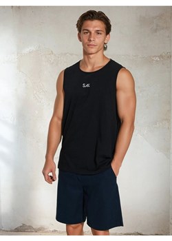 Sinsay - Luźny tank top z nadrukiem na plecach - czarny ze sklepu Sinsay w kategorii T-shirty męskie - zdjęcie 181223210