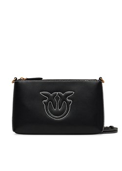 Torebka PINKO Flat Horizontal Mini PE 25 PCPL 104277 A2AN Czarny ze sklepu eobuwie.pl w kategorii Listonoszki - zdjęcie 181223291