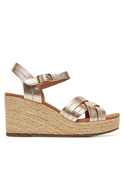 Espadryle Clarks Sabina Strap 26181463 Złoty ze sklepu eobuwie.pl w kategorii Espadryle damskie - zdjęcie 181223313