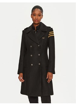 Aeronautica Militare Płaszcz przejściowy 242AB2965DCT3403 Czarny Regular Fit ze sklepu MODIVO w kategorii Płaszcze damskie - zdjęcie 181226401
