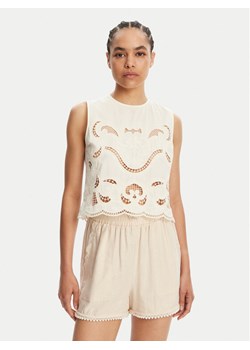 TWINSET Top 251TT2165 Beżowy Loose Fit ze sklepu MODIVO w kategorii Bluzki damskie - zdjęcie 181226533
