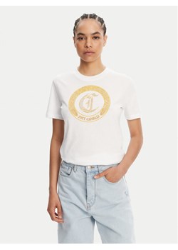 Just Cavalli T-Shirt 78PAHE13 Biały Regular Fit ze sklepu MODIVO w kategorii Bluzki damskie - zdjęcie 181226621
