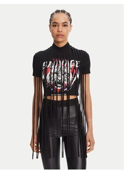 Versace Jeans Couture T-Shirt 78HAHE01 Czarny Slim Fit ze sklepu MODIVO w kategorii Bluzki damskie - zdjęcie 181226681