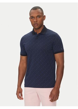 Tommy Hilfiger Polo Monogram MW0MW39218 Granatowy Regular Fit ze sklepu MODIVO w kategorii T-shirty męskie - zdjęcie 181226930