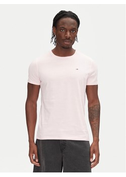 Tommy Jeans T-Shirt DM0DM04411 Różowy Slim Fit ze sklepu MODIVO w kategorii T-shirty męskie - zdjęcie 181226982