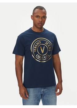 Versace Jeans Couture T-Shirt 78GAHT01 Granatowy Regular Fit ze sklepu MODIVO w kategorii T-shirty męskie - zdjęcie 181227081