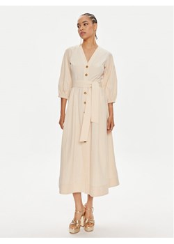 TWINSET Sukienka koszulowa 241TT2051 Beżowy Loose Fit ze sklepu MODIVO w kategorii Sukienki - zdjęcie 181227131