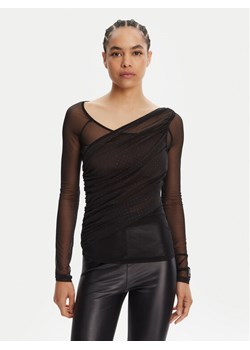 Versace Jeans Couture Bluzka 78HAH600 Czarny Slim Fit ze sklepu MODIVO w kategorii Bluzki damskie - zdjęcie 181227210