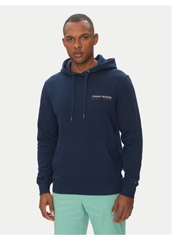 Tommy Hilfiger Bluza Color Photo MW0MW39151 Granatowy Regular Fit ze sklepu MODIVO w kategorii Bluzy męskie - zdjęcie 181227281