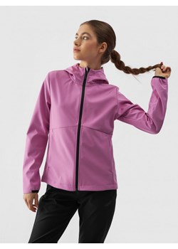 Damska kurtka softshell membrana 5000 4F 4FWAW24TSOFF285 - różowa ze sklepu Sportstylestory.com w kategorii Kurtki damskie - zdjęcie 181231951