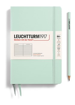 LEUCHTTURM1917 Notatnik w kolorze miętowym w linie - B6+ ze sklepu Limango Polska w kategorii Akcesoria biurowe - zdjęcie 181232591