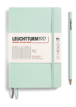 LEUCHTTURM1917 Notatnik w kolorze miętowym w linie - B6+ ze sklepu Limango Polska w kategorii Akcesoria biurowe - zdjęcie 181232593