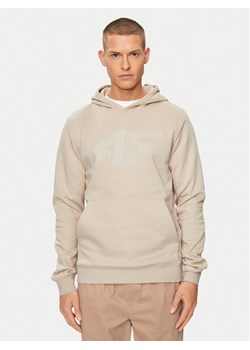 4F Bluza 4FWSS24TSWSM0950 Beżowy Regular Fit ze sklepu MODIVO w kategorii Bluzy męskie - zdjęcie 181233323