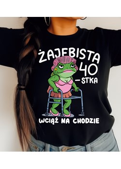 DAMSKA Koszulka na 40 urodziny - ŻAJEBISTA 40-STKA WCIĄŻ NA CHODZIE ze sklepu Time For Fashion w kategorii Bluzki damskie - zdjęcie 181235410