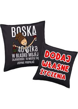 PODUSZKA na 40 urodziny z życzeniami na 40 urodziny dla brunetki ze sklepu Time For Fashion w kategorii Poduszki dekoracyjne - zdjęcie 181235430
