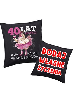 PODUSZKA na 40 urodziny z życzeniami na 40 urodziny ze sklepu Time For Fashion w kategorii Poduszki dekoracyjne - zdjęcie 181235431