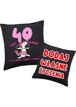 PODUSZKA na 40 urodziny z życzeniami na 40 urodziny ze sklepu Time For Fashion w kategorii Poduszki dekoracyjne - zdjęcie 181235432
