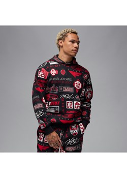 Męska dzianinowa bluza z kapturem i nadrukiem Jordan Essentials - Czerń ze sklepu Nike poland w kategorii Bluzy męskie - zdjęcie 181235700