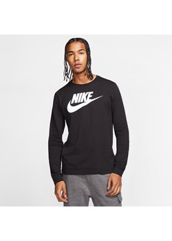 Męski T-shirt z długim rękawem Nike Sportswear - Czerń ze sklepu Nike poland w kategorii T-shirty męskie - zdjęcie 181235714