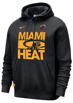 Męska bluza z kapturem Nike NBA Miami Heat Club Courtside - Czerń ze sklepu Nike poland w kategorii Bluzy męskie - zdjęcie 181235750
