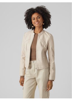 Vero Moda Kurtka z imitacji skóry Favodona 10288555 Beżowy Regular Fit ze sklepu MODIVO w kategorii Kurtki damskie - zdjęcie 181237934