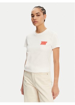 Tommy Jeans T-Shirt Bubble DW0DW21338 Biały Regular Fit ze sklepu MODIVO w kategorii Bluzki damskie - zdjęcie 181238204