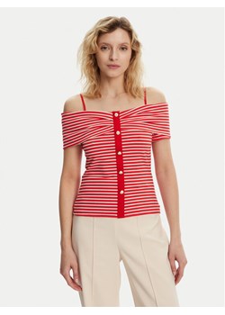 Morgan Bluzka 241-DROPEZ Czerwony Slim Fit ze sklepu MODIVO w kategorii Bluzki damskie - zdjęcie 181238253