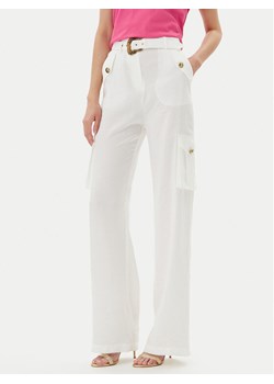 Versace Jeans Couture Spodnie materiałowe 78HAA109 Biały Wide Leg ze sklepu MODIVO w kategorii Spodnie damskie - zdjęcie 181238531