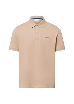 Gant Męska koszulka polo Mężczyźni Bawełna beżowy jednolity ze sklepu vangraaf w kategorii T-shirty męskie - zdjęcie 181239951