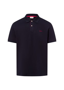 Gant Męska koszulka polo Mężczyźni Bawełna granatowy jednolity ze sklepu vangraaf w kategorii T-shirty męskie - zdjęcie 181239952