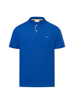 Gant Męska koszulka polo Mężczyźni Bawełna niebieski jednolity ze sklepu vangraaf w kategorii T-shirty męskie - zdjęcie 181239953