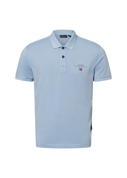 Napapijri Męska koszulka polo - Elbas Mężczyźni Bawełna jasnoniebieski jednolity ze sklepu vangraaf w kategorii T-shirty męskie - zdjęcie 181239954