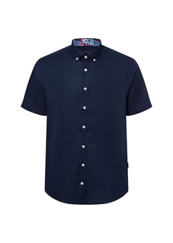 Bugatti Męska koszula casual Mężczyźni Slim Fit Bawełna granatowy jednolity ze sklepu vangraaf w kategorii Koszule męskie - zdjęcie 181239961